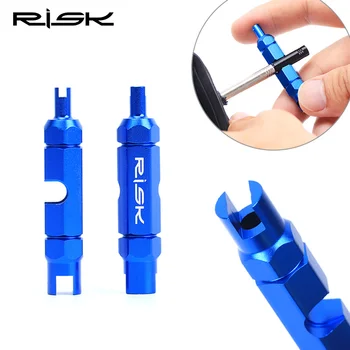 

RISK Aluminum Bicycle Schrader Valve Core Tool Tube Multifunction Bike Tires Repair Tools Extension Rod Remove Wrench 8.5g