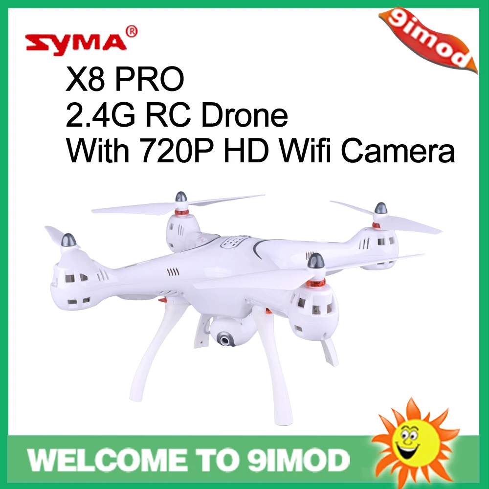 

Original Syma X8PRO 2.4G 720P HD Wifi Camera FPV RC Drone with GPS Real Time Headless mode RTF