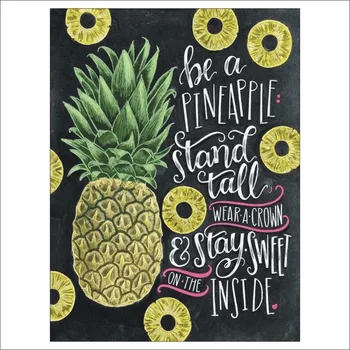 

5D DIY Diamond Painting Chalk board Pineapple Mosaic Cross Stitch Full Square Dril kit Sticker Home Decoration Gifts T288