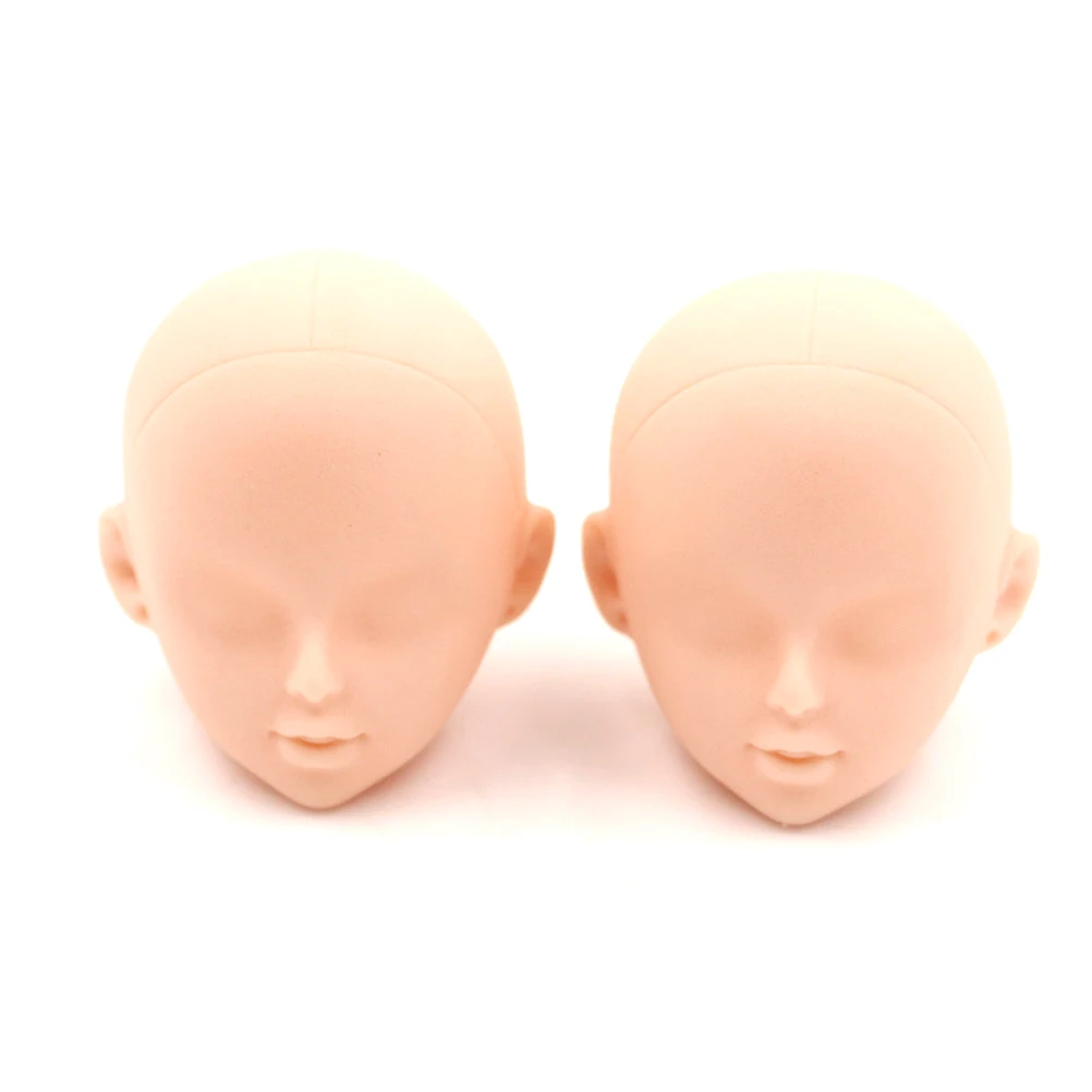 2 pièces/lot doux bricolage pratique maquillage poupée têtes sans cheveux pour poupée 1/6 pour BJD poupée pratique maquillage tête (lot de 2)