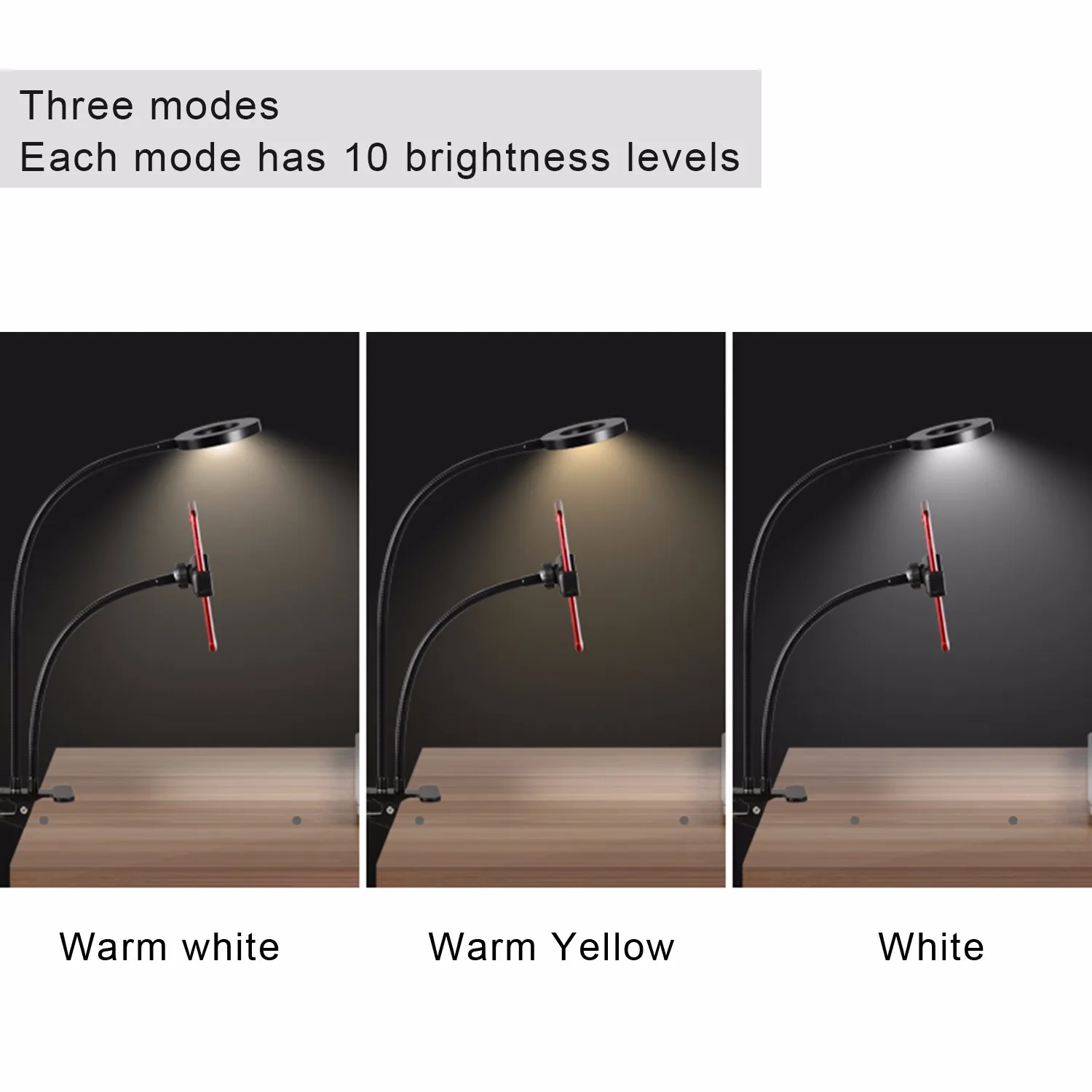  Photo Studio Selfie LED Ring Light with Cell Phone Mobile Holder for Youtube Live Stream MakeupPhon - 33042950015