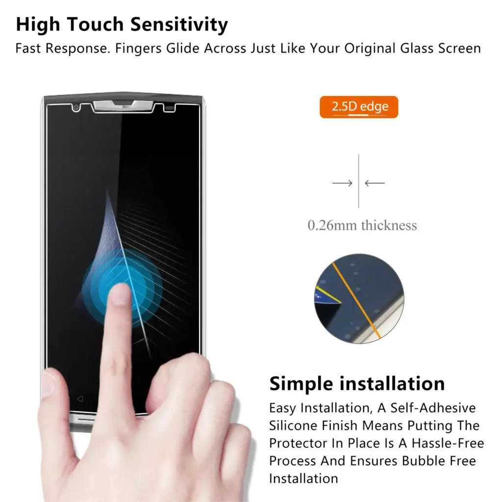 10 шт./лот 2.5D 0 26 мм 9H Премиум Закаленное стекло для Oukitel K10000 Pro Защитная пленка
