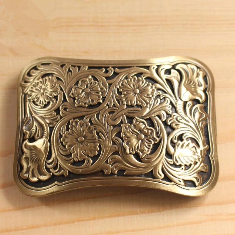 Solid Brass Belt Buckle Men Belt Diy Accessories Vintage Belt Buckles TOP Quality Retro Style ...