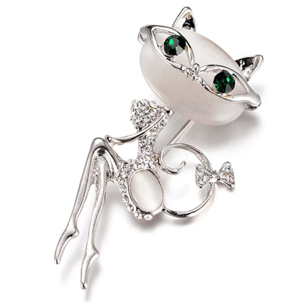 Женская Брошь со стразами модная брошь в виде кошки|pins and brooches|cat pinbrooch fashion |
