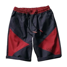 Лоскутные повседневные короткие мужские хлопковые спортивные баскетбольные японские уличные летние шорты для бега мужские свободные мужские теплые брюки S6T72