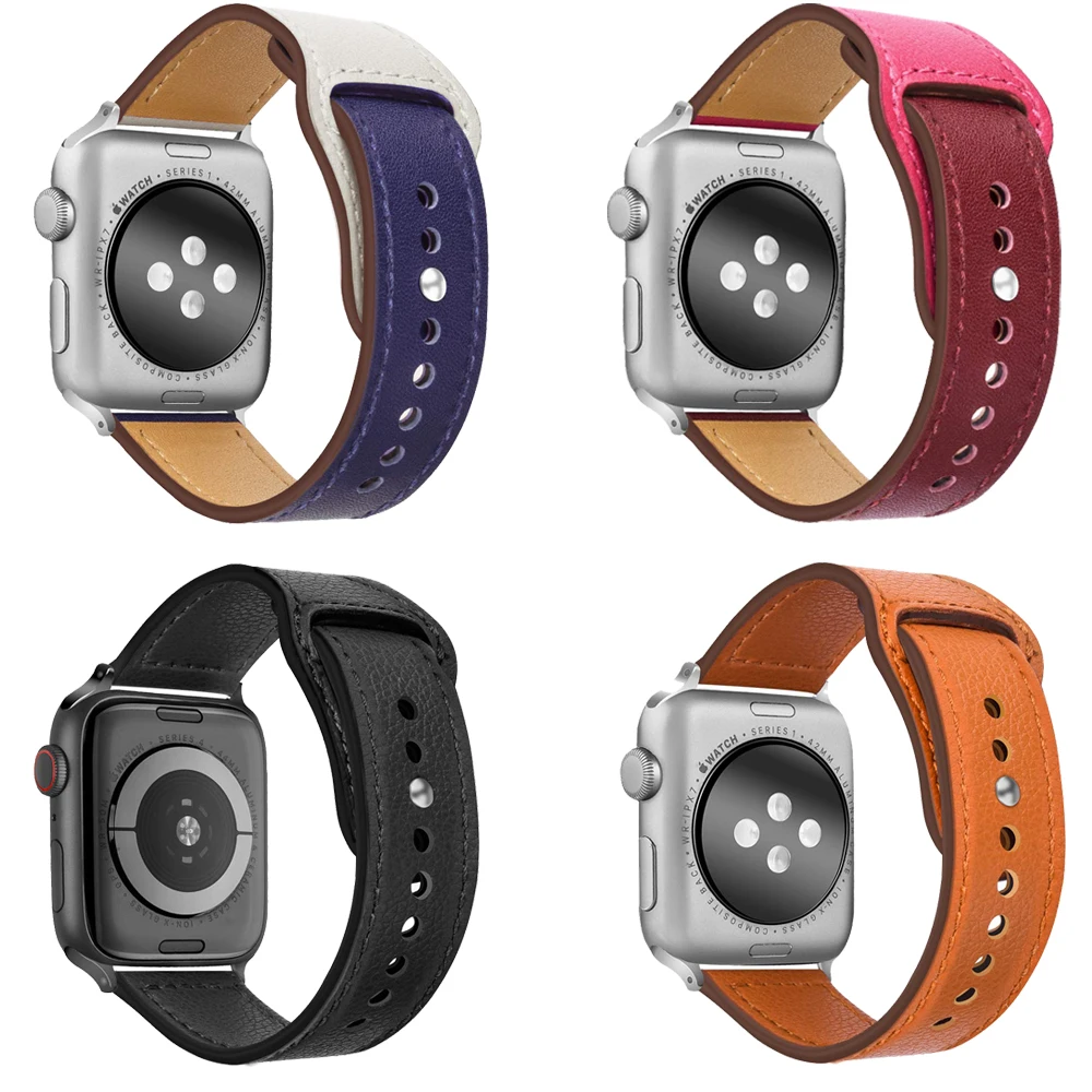 Ремешок из натуральной кожи для apple watch 4 band correa apple watch 42 мм 38 мм 44 мм 40 мм iwatch series 5 4 3 2 1 pulseira ремешок для часов