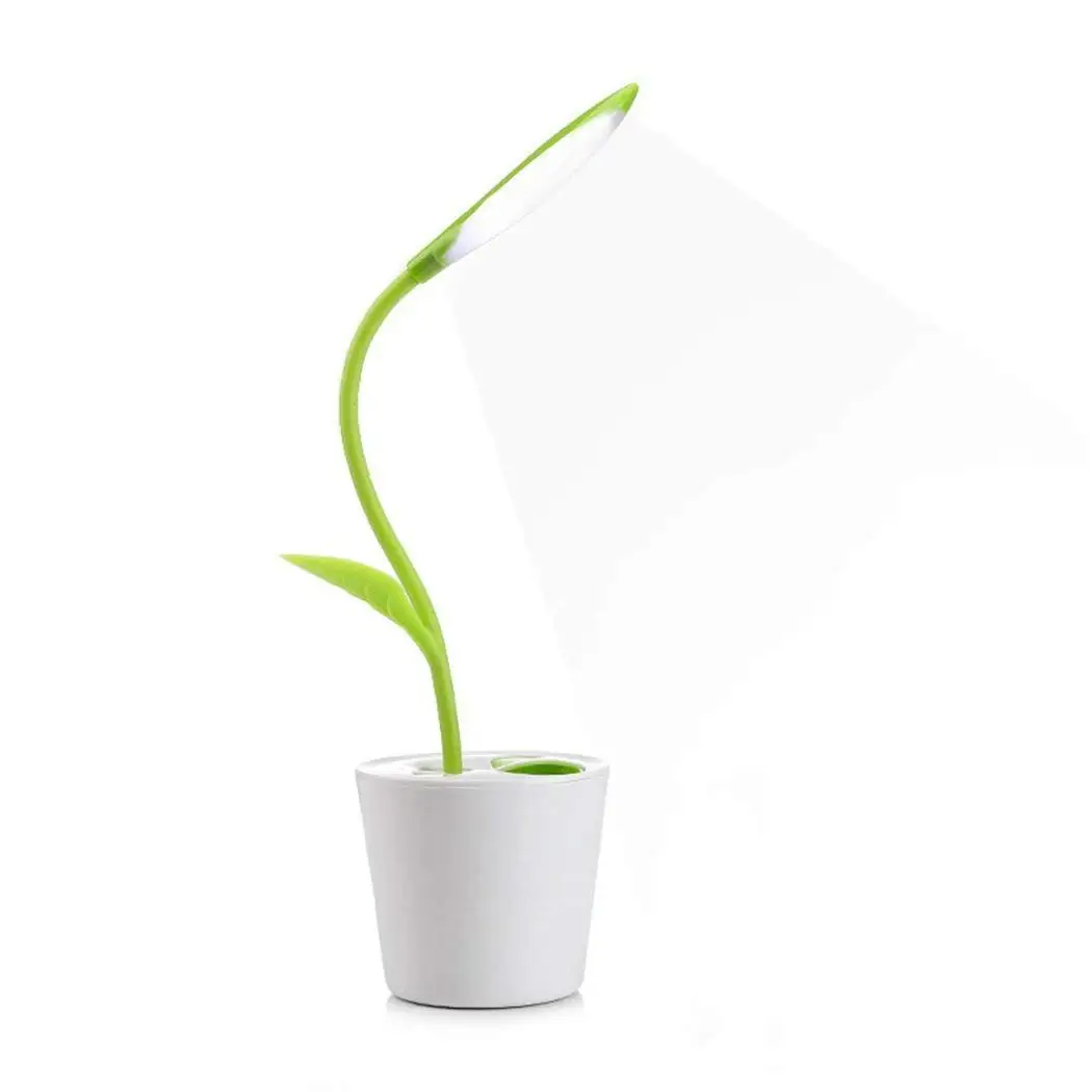 

Creative Flexible USB LED Desk Lamp 18650 1200mAh with Pen Storage 500mA Holder Home Decor Home, Office Touch
