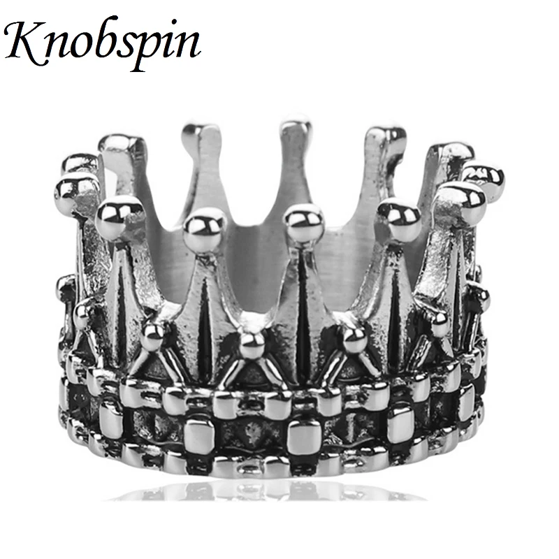 

2018 New Arrival Titanium Steel Men's Ring Retro King Crown Finger Ring for Men Fashion Punk Never Fade Jewelry US Size 9-13