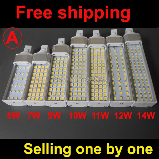 Real power 4 pin led g24q-3 pl bulb Lamp 5W 7W 9W 10W 11W 12W SMD5730 5050 2835 downlight light AC85-265V 110V 220V | Освещение