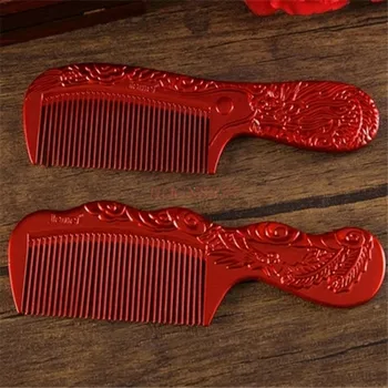 

Wedding Red Plastic Comb Bride With Dowry To Combs Thick Resin Hairbrush Dragon And Phoenix Set Hairdressing Supplies Straight