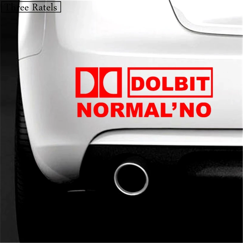 Three Ratels TZ-022 27.5*10cm vinyl decal removable car stickers DOLBIT NORMAL'NO car styling without background