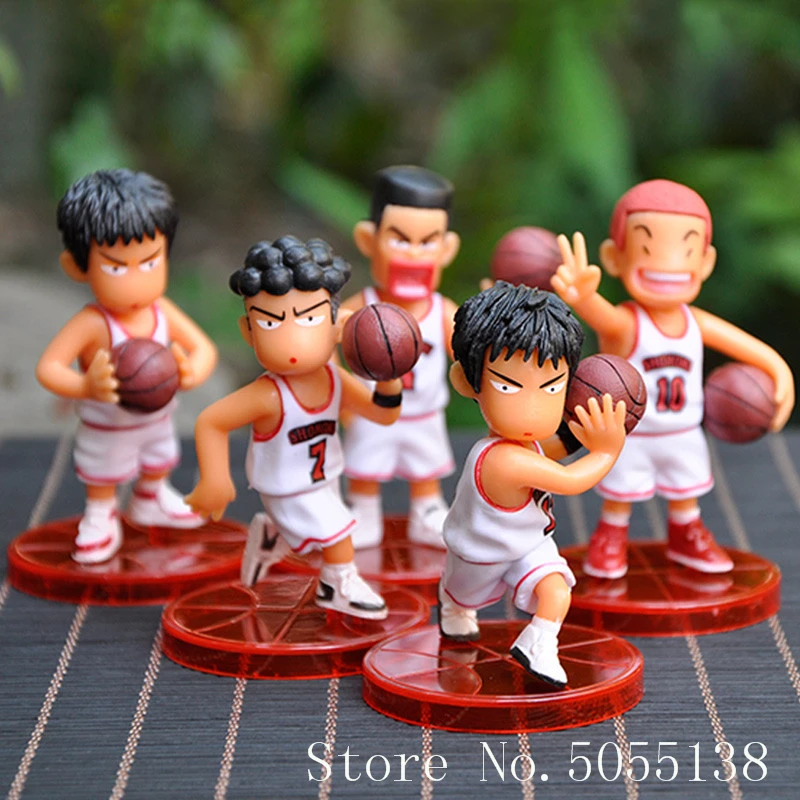 5ピース ロットスラムダンク湘北バスケットボール選手アニメフィギュア人形花道桜木流川楓モデルのおもちゃ Null Aliexpress