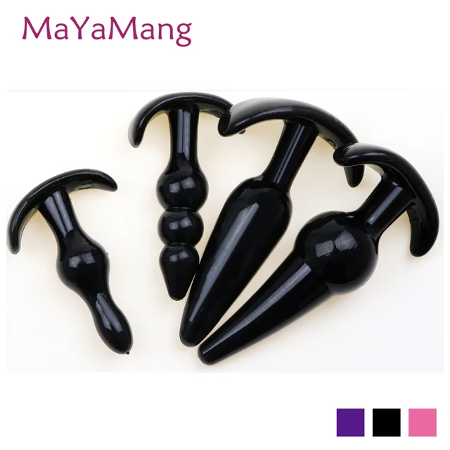 Mayamang 4pcs Set Silicone Anal Toys Butt Plugs Anal Dildo Sex Toys