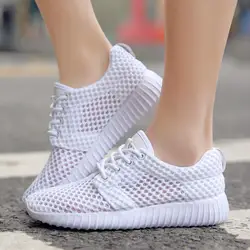 Новые летние женский, сетчатый в Корейском стиле; дышащая обувь для женщин; модные ботинки с сеткой спортивные туфли для путешествий на