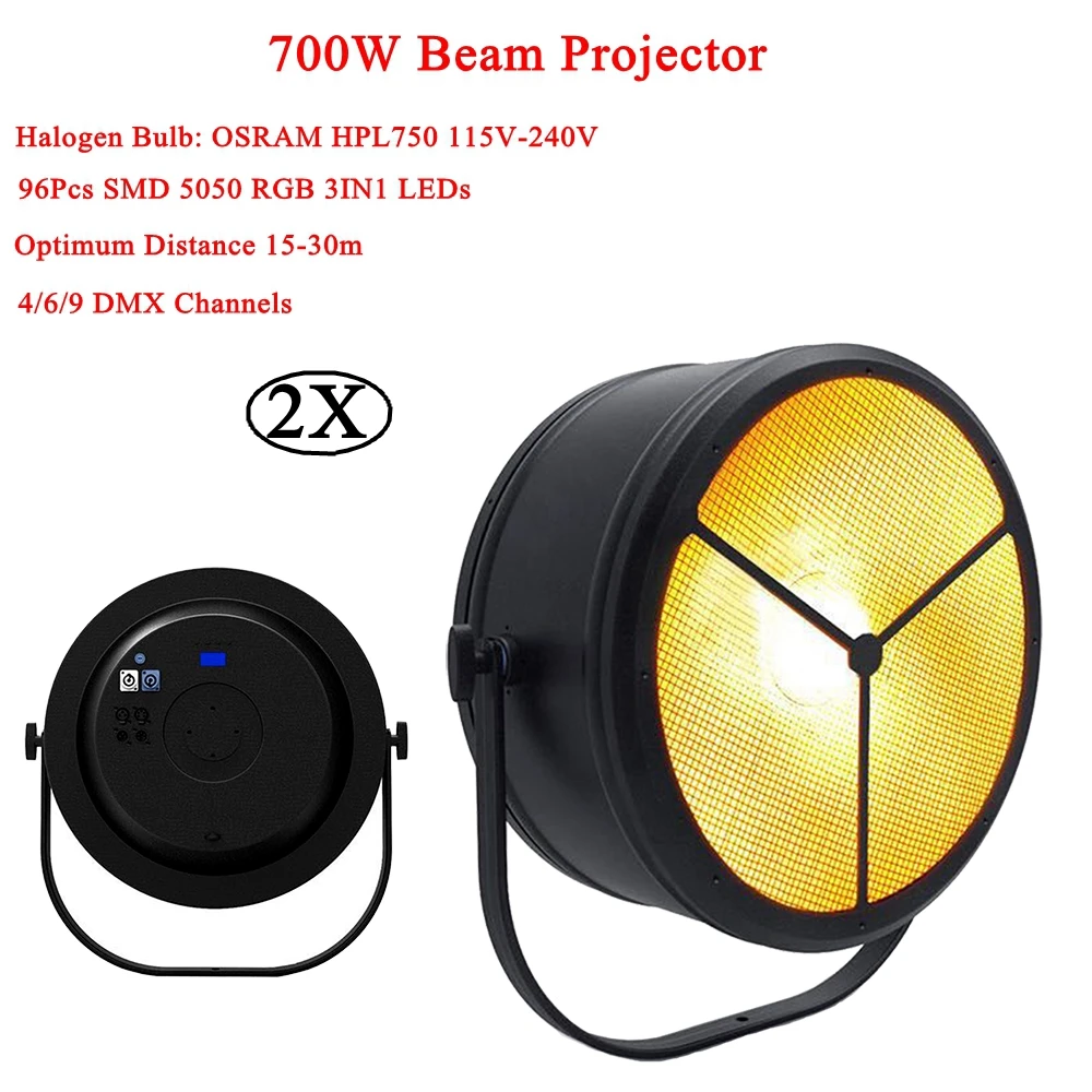 

2Pcs/Lot Professional Stage Lighting 700W Beam Projector Light Music Sound Party Lights Voice-activated DJ Disco Xmas Party Club