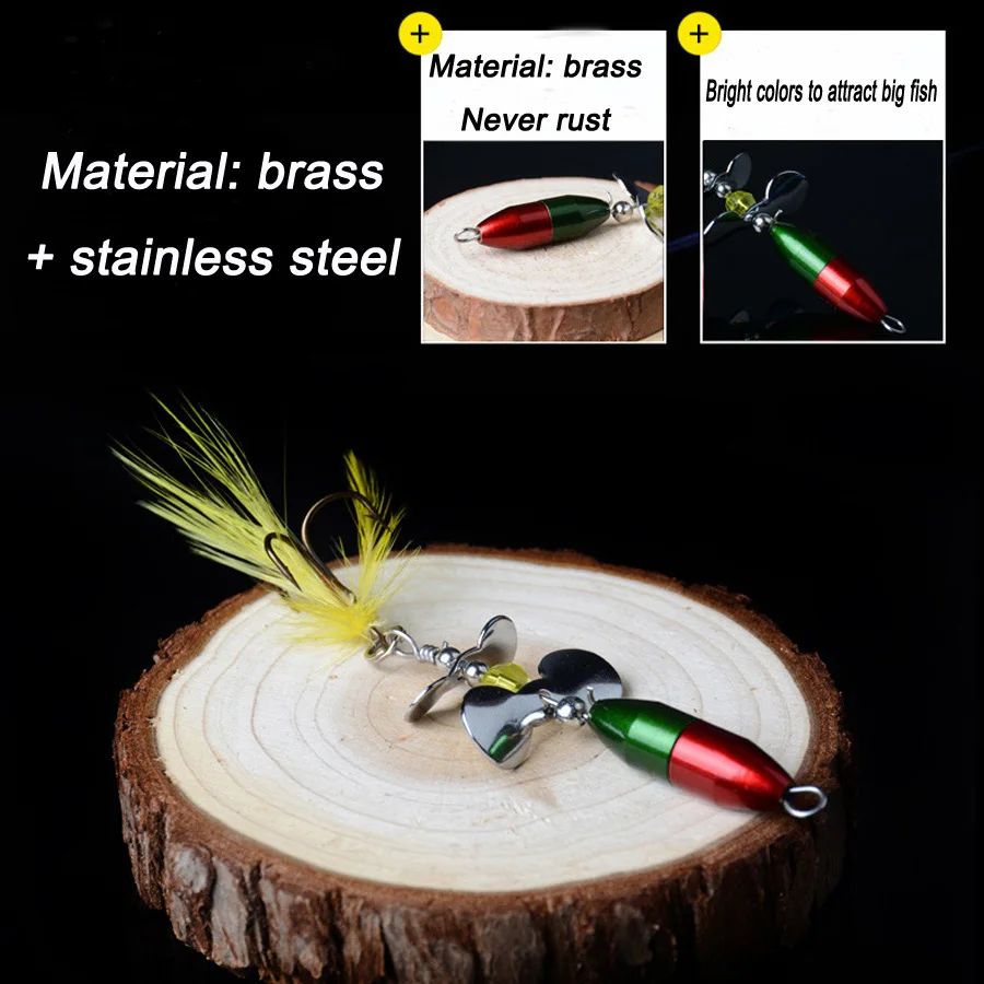 1 jigging spoon bait metal spinner bait  Fishing Lure Spinnerbait ,Bass Trout Salmon Hard Metal Spinner Baits Kit