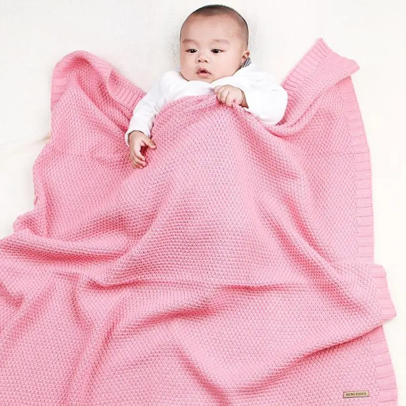Супер мягкий детский вязанный плед пеленать новорожденного Обёрточная бумага Одеяло s для малышей Постельные принадлежности Стёганое