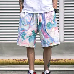 Новые летние штаны шаровары High Street Скейтборд Хип Хоп кешью цветы Брюки Карго повседневные шорты