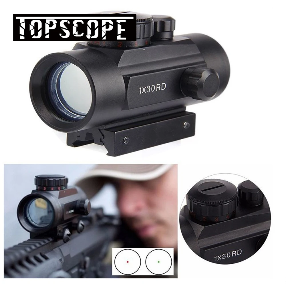 

Hot Sale 1X30 Holographic Riflescope Hunting Optics Scope Red Green Dot Tactical Sight For Hunting Shotgun 20mm Air Rifle Scope