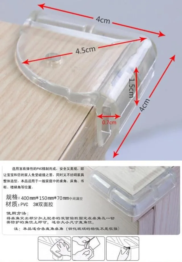 10 шт. Детская безопасность Силиконовый протектор стол угловой край Защитная крышка Дети Anticollision края и Угловые Охранники