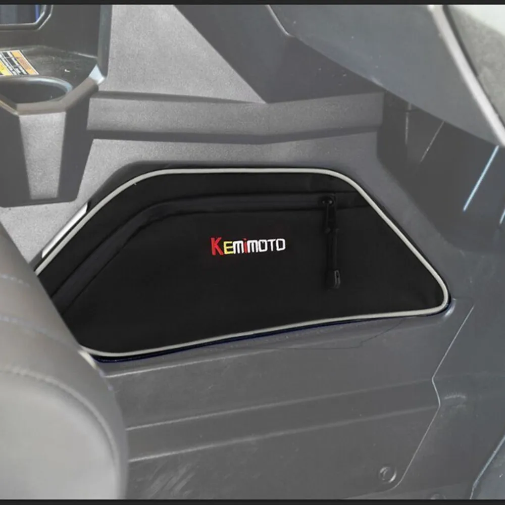 KEMiMOTO UTV Bag Seats Center Console Storage Bag Black for Polaris General 1000 4 2017 2018in