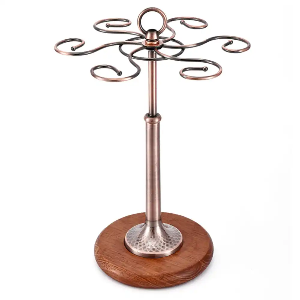 6 Hook Wine Glass Holder Countertop Tabletop Metal Wine Cup Drying