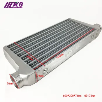 

Front Mount intercooler 600*300*76mm Universal Turbo Intercooler bar&plate OD=76mm RODIN