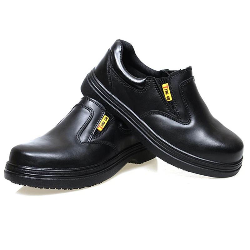 

High Quality Work Shoes Restaurant Kitchen Chef Safety Anti Puncture Waterproof Anti-Skid Working Shoes Black