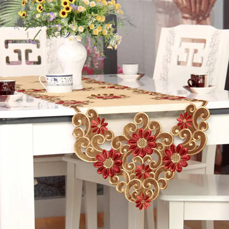 aliexpress com buy xt european table runner embroidery rustic christmas table runner