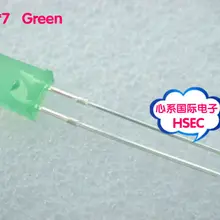 100 шт 257 мм(2*5*7 мм) зеленый светодиодный светодиод зеленого цвета