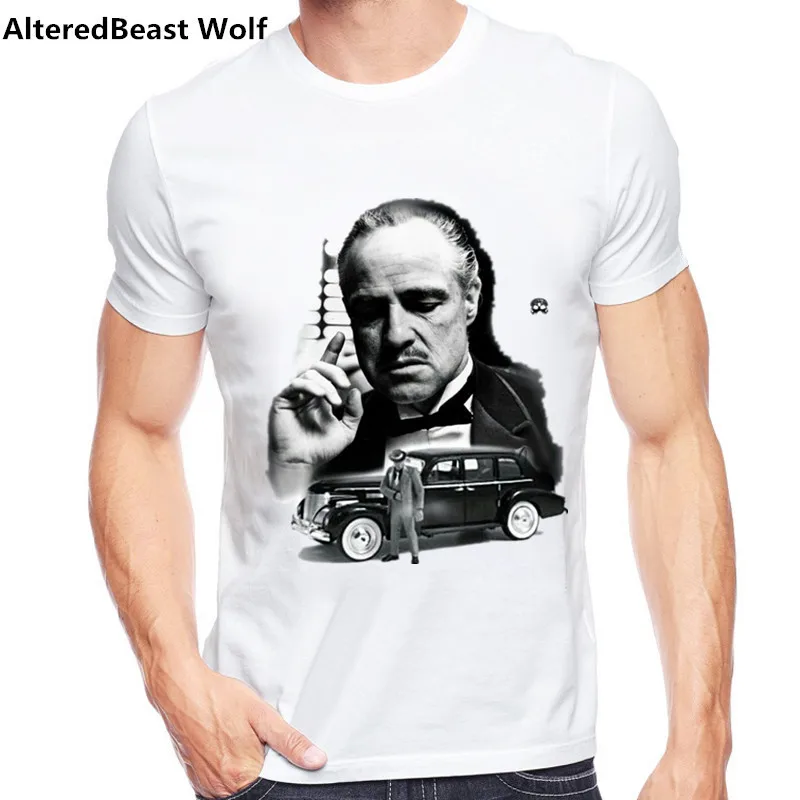 Vintage Movie The Godfather T font b Shirt b font font b Men b font Short