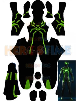 

Big Time Spiderman Costume Spider-Man PS4 Games Spandex 3D Print Cosplay Zentai Bodysuit Halloween for Adult Men Kids