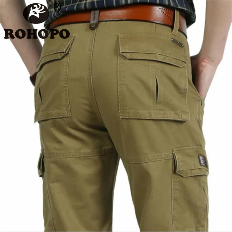 

Army Green Man Pockets Pant Solid Leg Pocket Tactical Trousers Pants Wholesale Top Quality Overall Trackpants 2019 big size