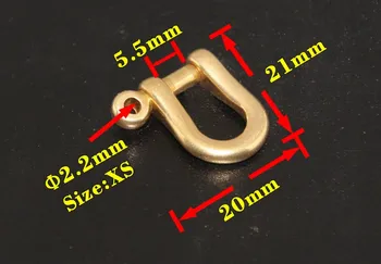 

10 Pcs 5.5mm X-Small Solid Brass Shackle Joint Connect Key Chain Hook
