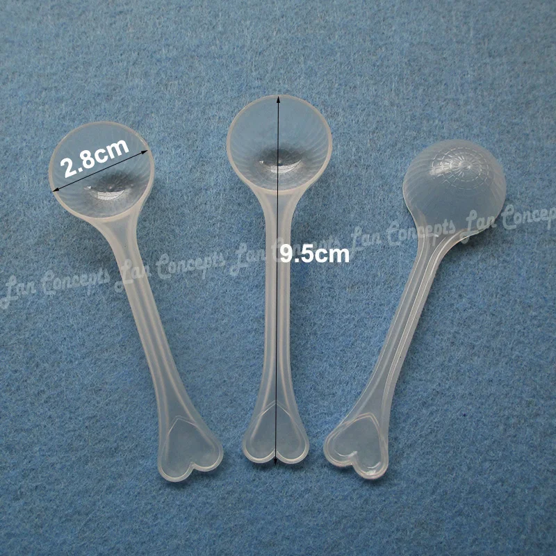 3g 6ml HDPE spoon plastic measuring scoop transparent 4a