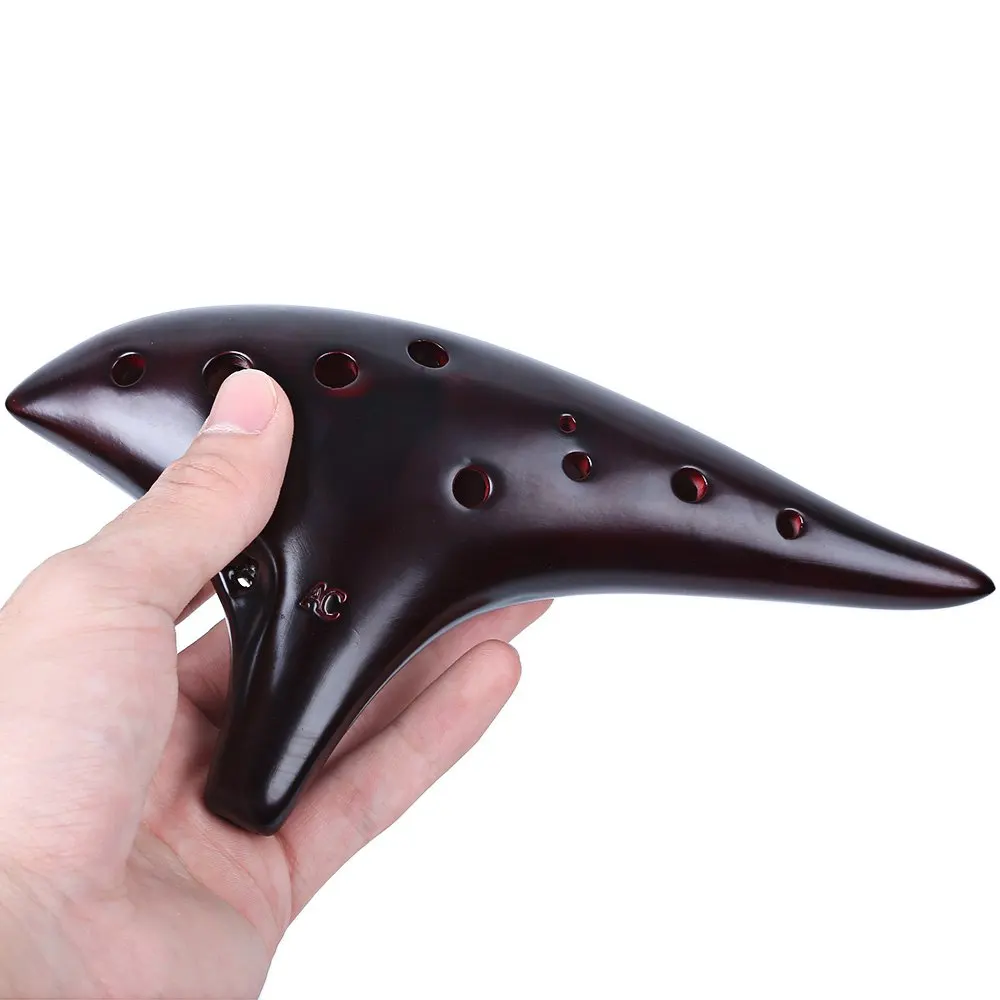 High Quality 12 Holes Ocarina Ceramic Alto C Legend of Zelda Smoldered