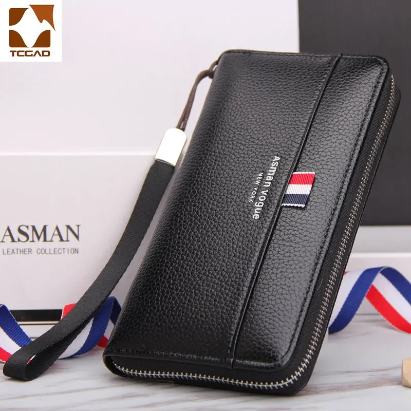 

New Men's High quality zipper Wallet Large Capacity Multi Function Wallets Handbag Money Bag Clutch zipper Multi-card wallet