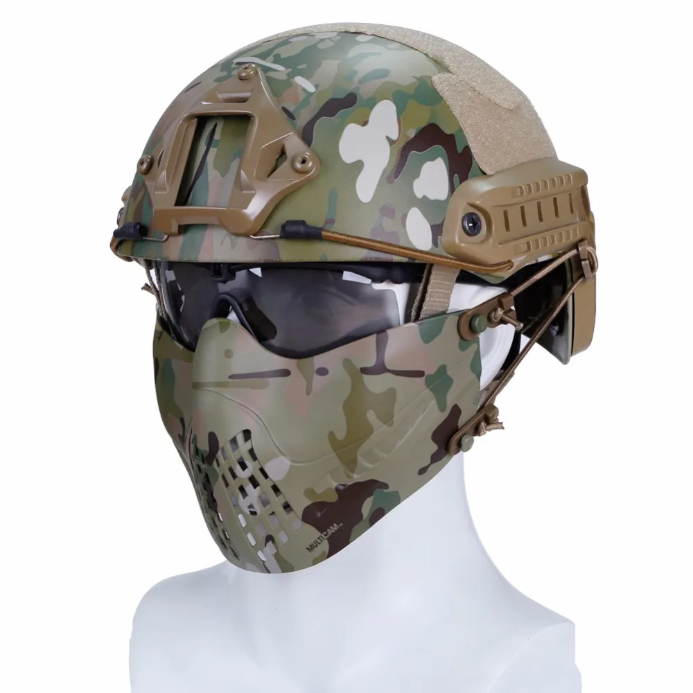 2018 New Tactical dual mode protection system camouflage CS Half Face