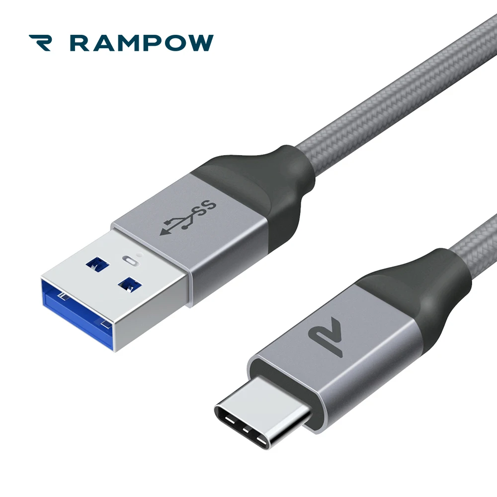 

RAMPOW QC3.0 Fast Charging USB Type C Cable for Samsung S9, 5Gbps Fast Data Transfer USB Cable 5V/3A USB C Cable for Xiaomi mi 8