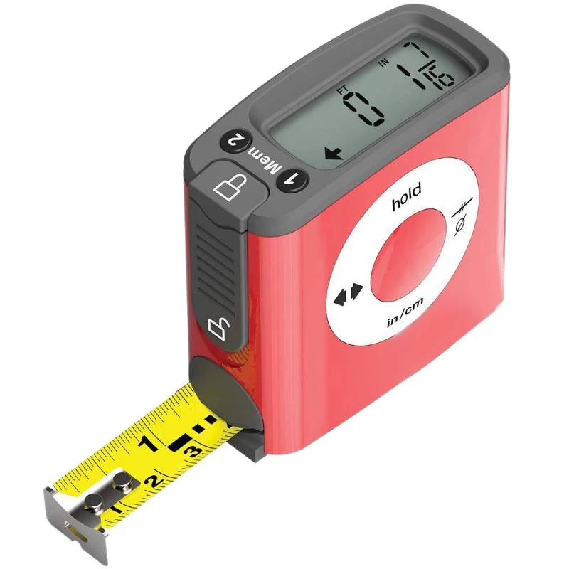 5M/16Ft Lcd Digital Tape Measure Portable Digital Measuring Tape Accurately Electronic Steel Measure Metric Gauging Tools - Цвет: Red