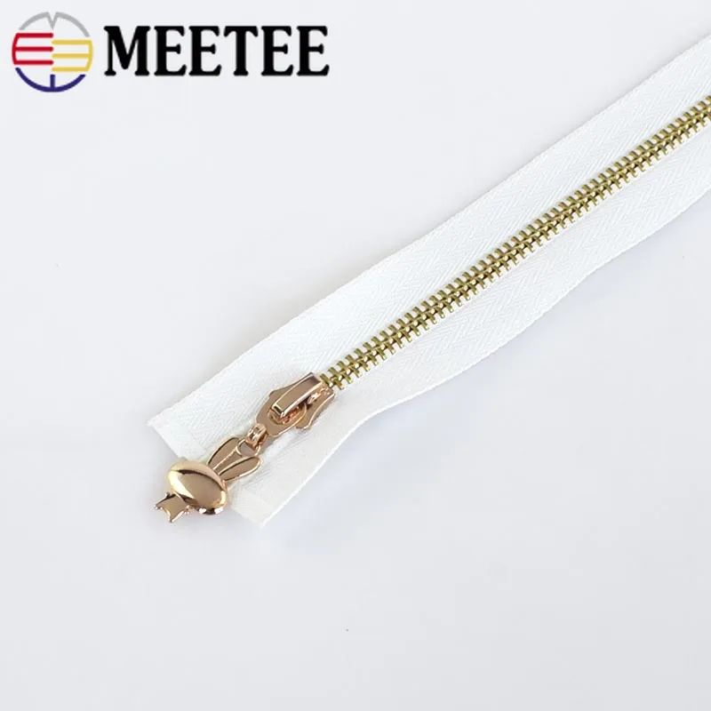 Meetee 80 см 100 5 # Двойные ползунки Металлические молнии Open End DIY молния для шитья