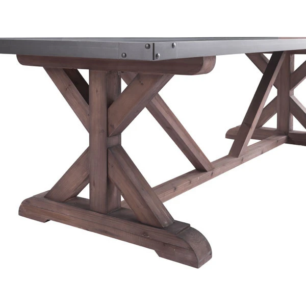 Durham Dining Table Gray & Distressed Fir (3)