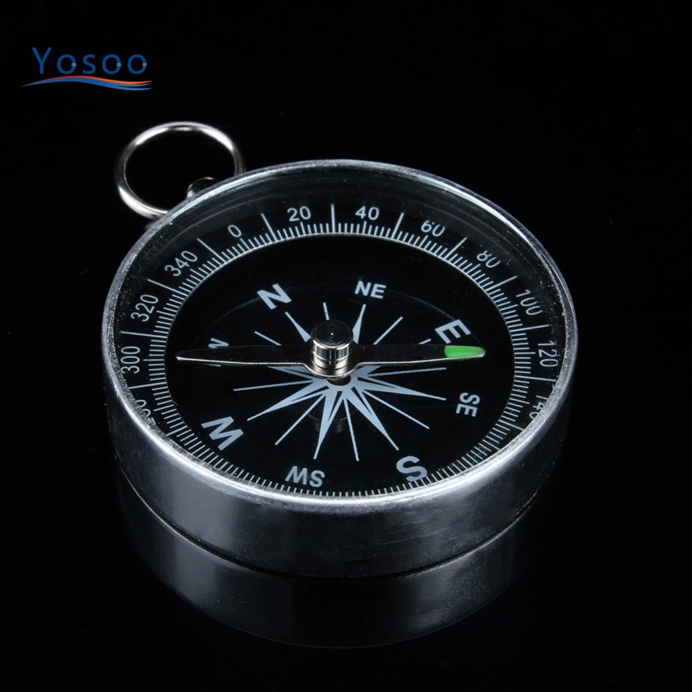 

Pocket Mini Camping Hiking Compasses Lightweight Aluminum Outdoor Travel Compass Navigation Black Wild Survival Tool