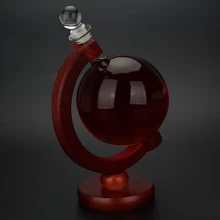 Горячая Глобус виски графин-аэратор для вина стеклянная бутылка вина с держателем стойки спирта водки Ликера Диспенсер Pourer барная посуда