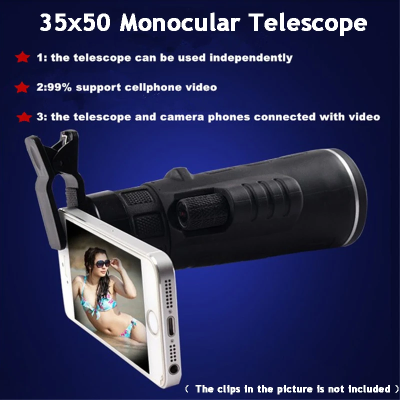 Outdoor Hunting 35x50 Zoom Mini Monocular Telescope HD Vision