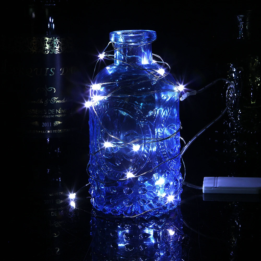 1 м 2 м 3 м декоративный светильник гирлянда из медной проволоки CR2032 на батарейках для рождественской свадебной вечеринки светодиодный Сказочный светильник s
