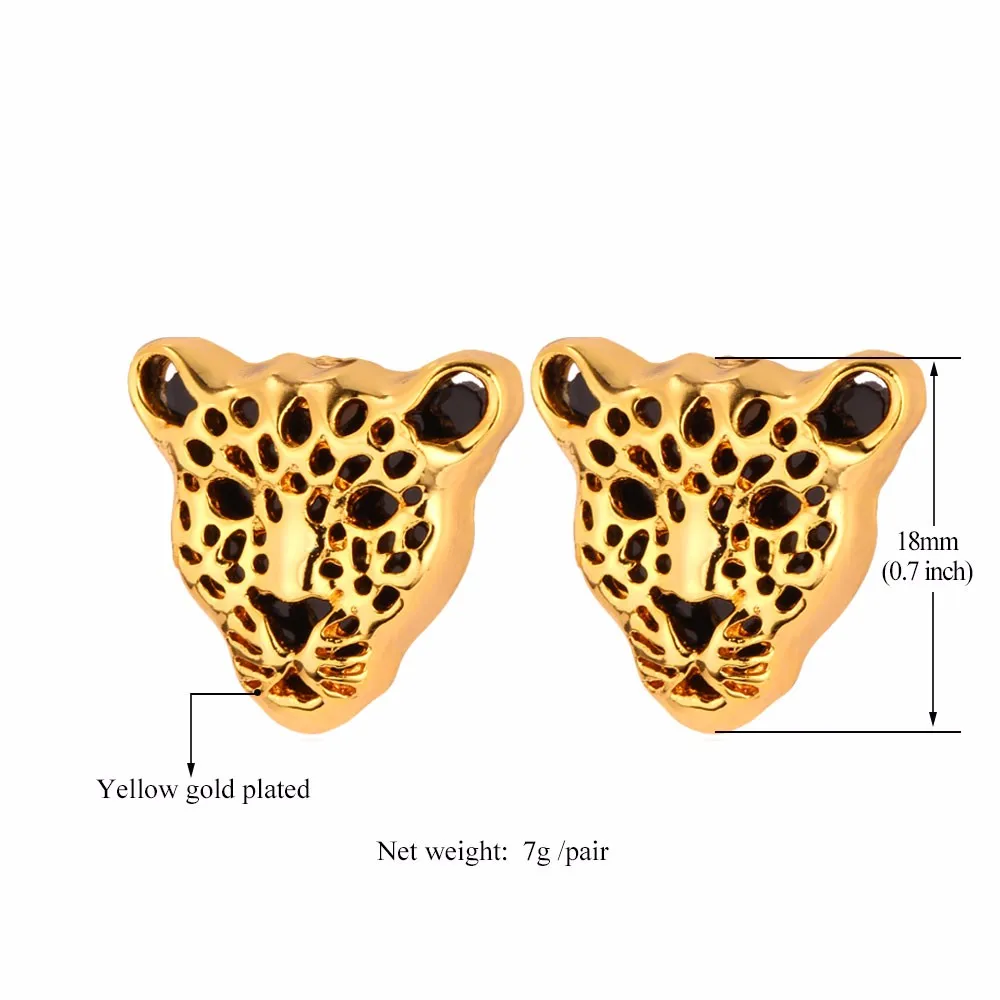 Серьги с тигром, женские серьги-гвоздики, золотой цвет, бутик, высокое качество, леопардовая голова, серьги в стиле панк, винтажный стиль, E727G