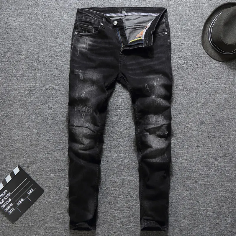 black ripped jeans mens designer