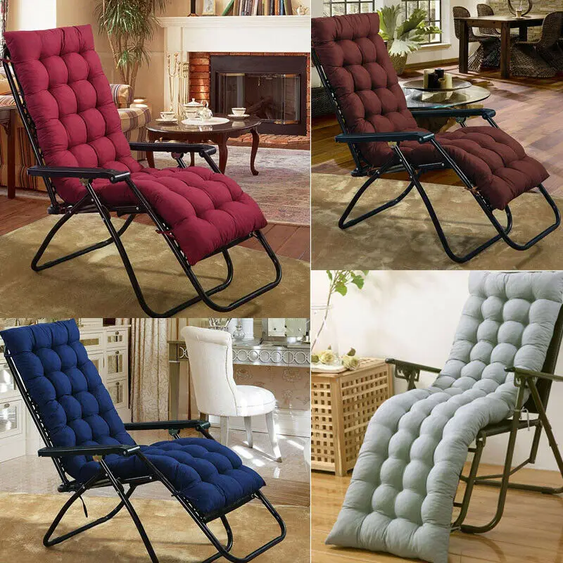 

Lounge Chair Cushion Deck Chaise Pad Patio Pool Backyard Garden Seat Padding