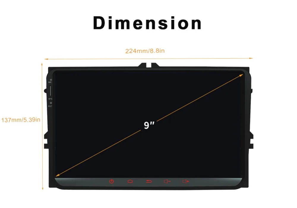 Clearance Android 7.1 car radio gps navigation Wifi+Bluetooth+Radio autoradio 2 din for Volkswagen GOLF 4 5 6 POLO PASSAT TIGUAN 4